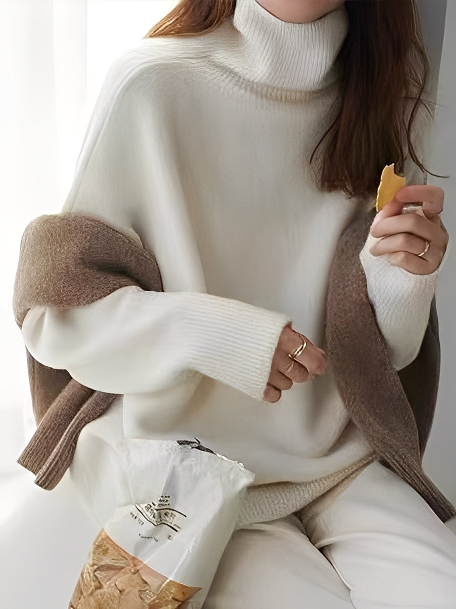 Adrienne - Elegante maglione a collo alto in cashmere dal taglio morbido 0