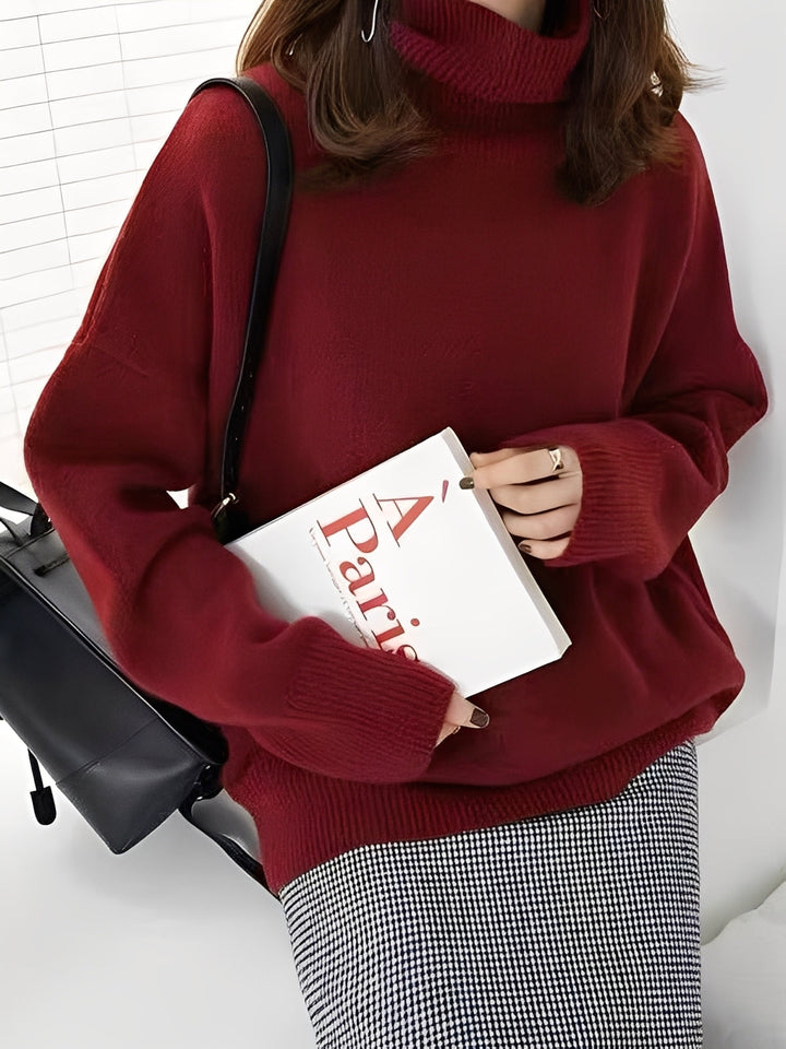 Adrienne - Elegante maglione a collo alto in cashmere dal taglio morbido 5