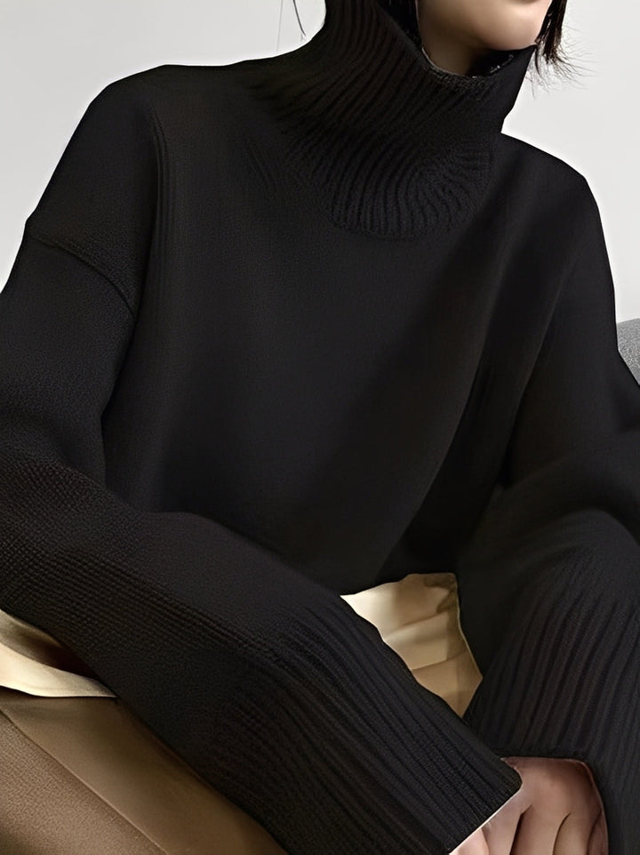 Adrienne - Elegante maglione a collo alto in cashmere dal taglio morbido 6