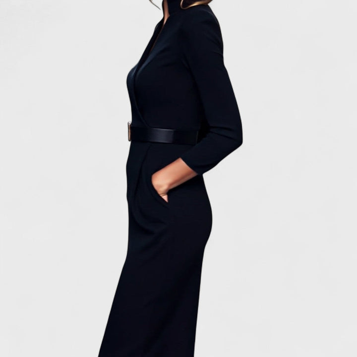 Alea | Mandarin Luxe – Maxi abito con cintura 2