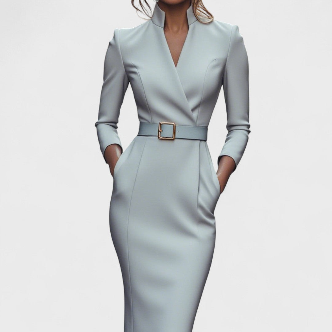 Alea | Mandarin Luxe – Maxi abito con cintura 6