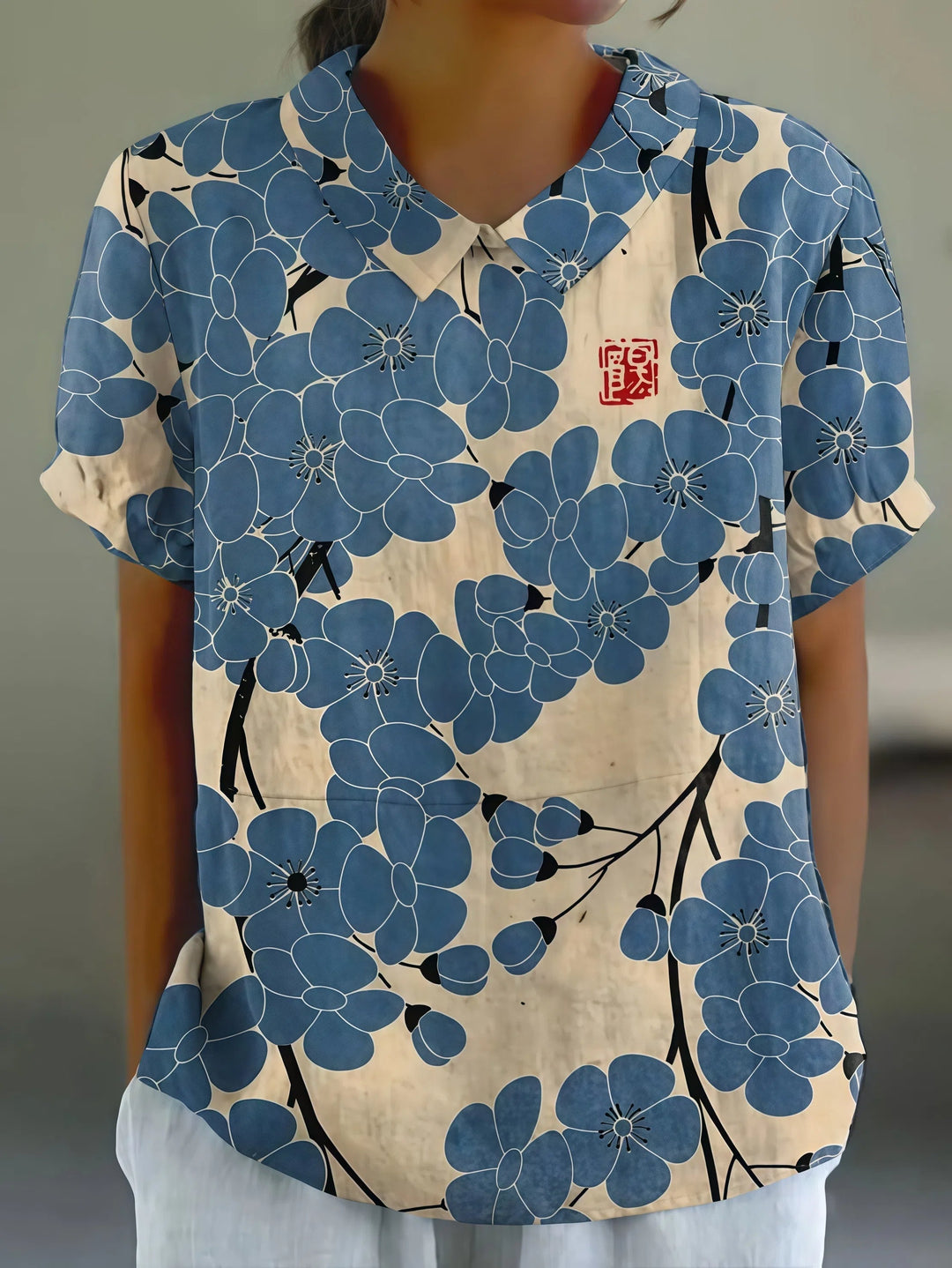 Alejandra - Camicia casual con motivo floreale 2