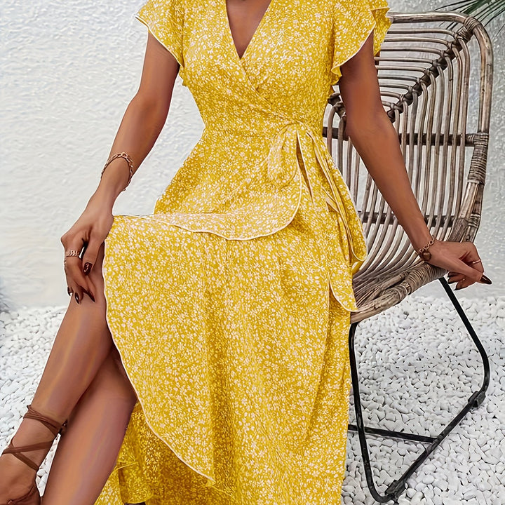 Alessandra™ – Vestito Lungo Floreale a Portafoglio 12