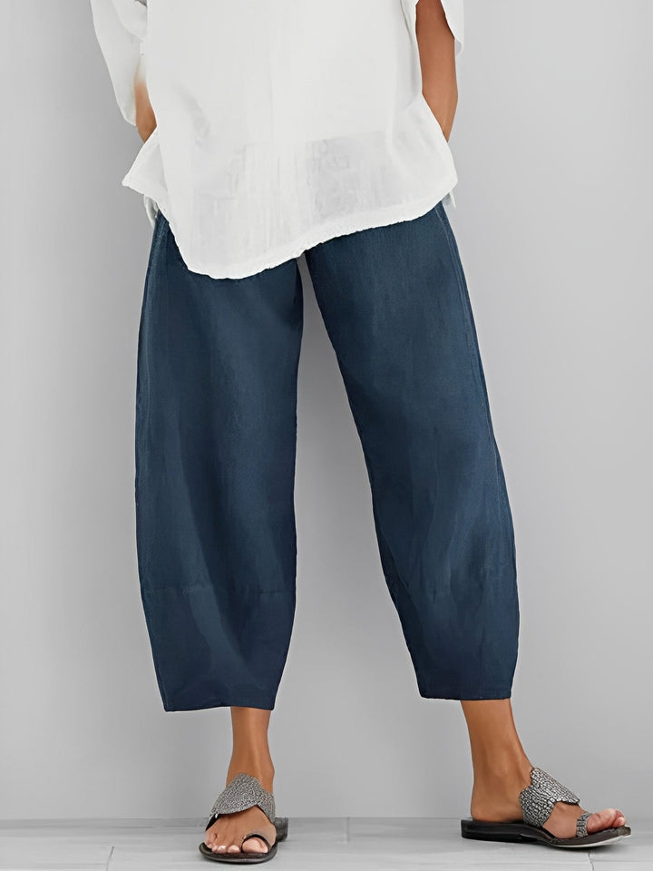 Alethea - Pantaloni larghi in lino dal look casual 2