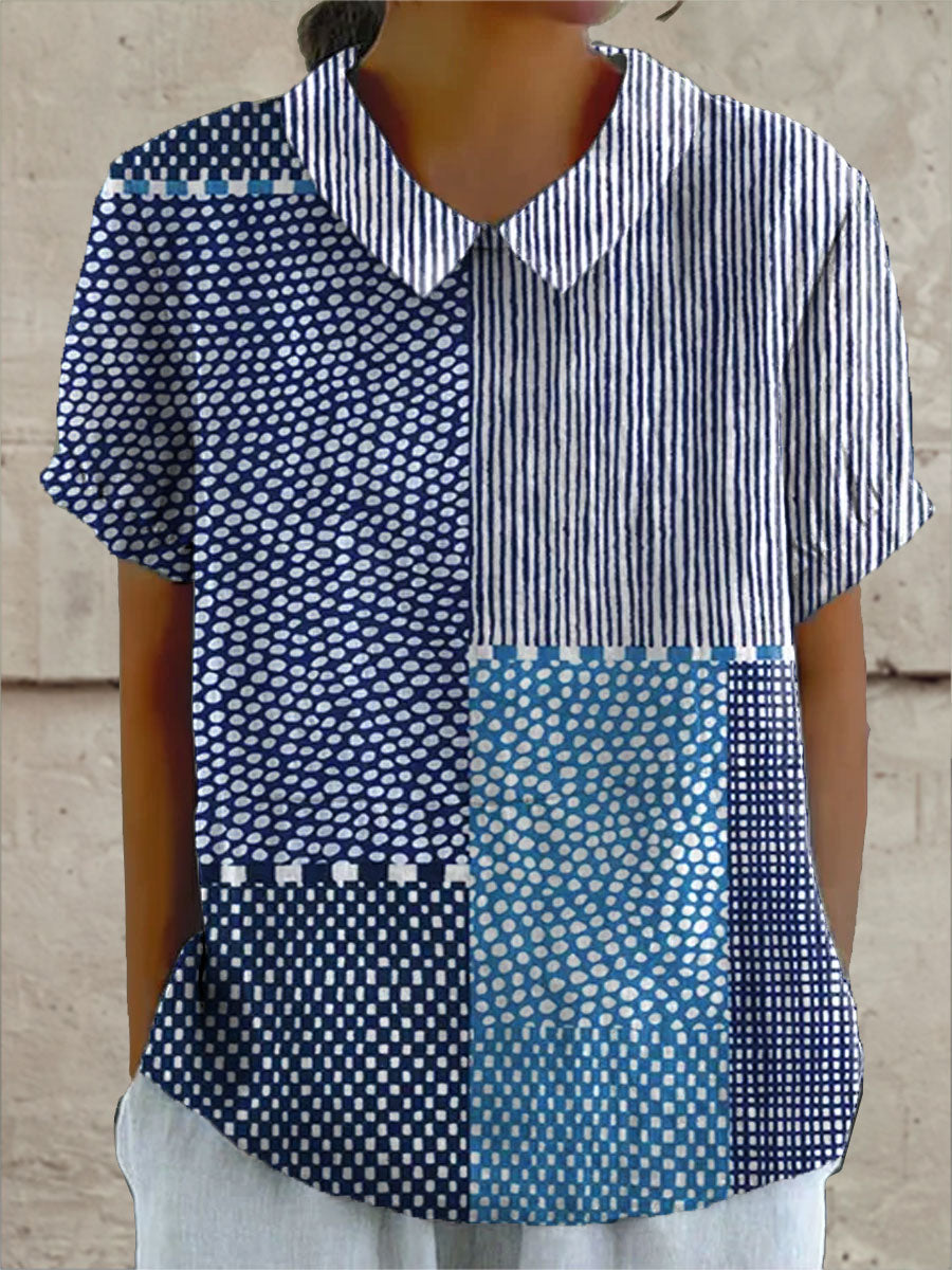 Allie | Camicia con stampa patchwork 0