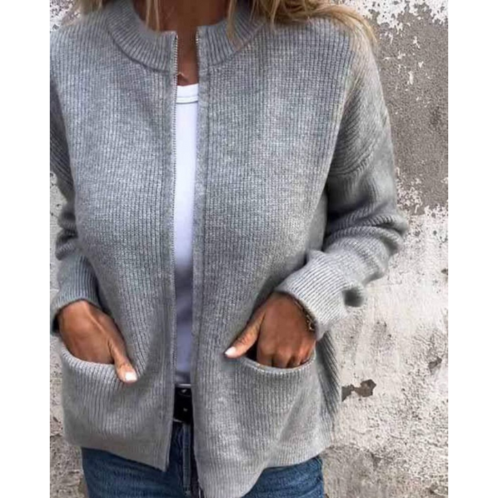 Almira | Cardigan Casual con Tasche Laterali 0
