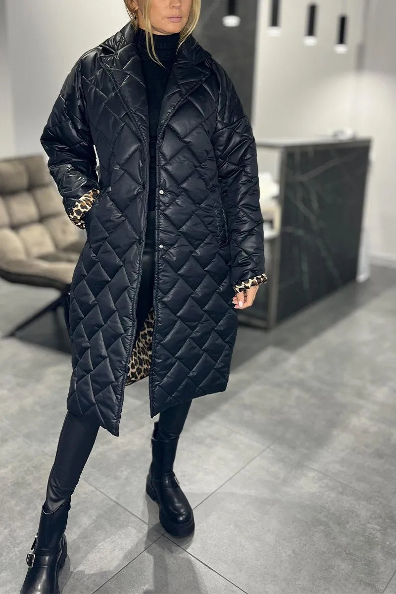 Anaïs | Cappotto Trapuntato con Fodera Leopardo 0