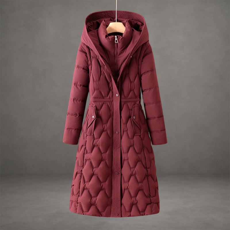 Anna | Cappotto Lungo Imbottito con Cappuccio 0