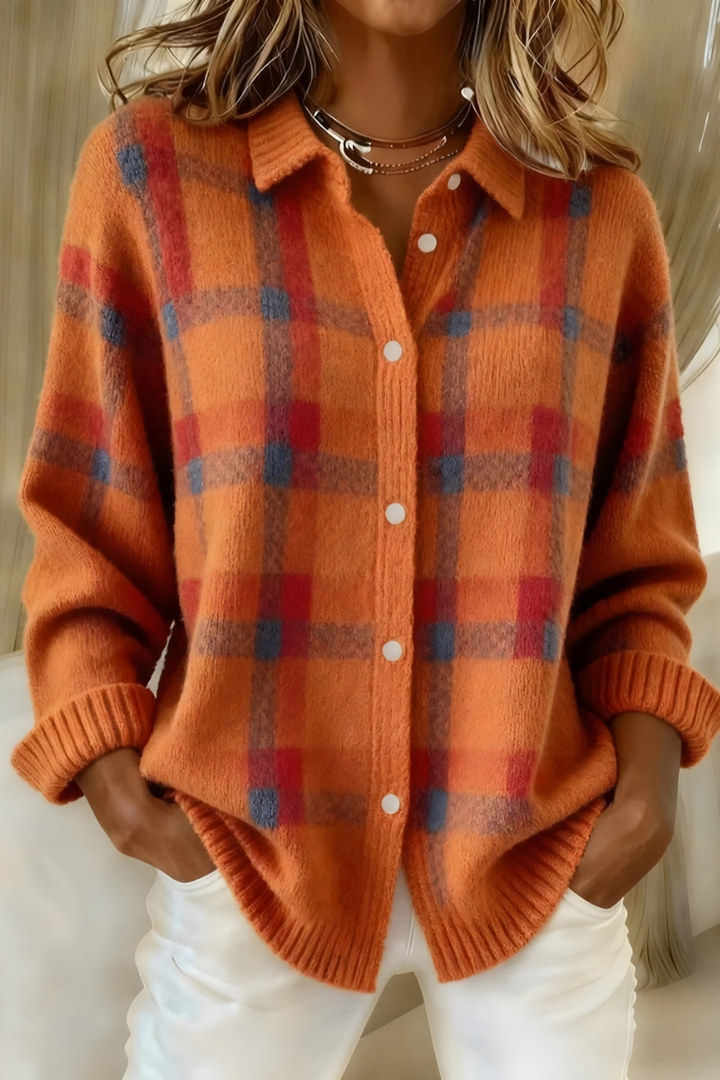 Anna™ | Cardigan in Morbido Maglione a Quadri 0