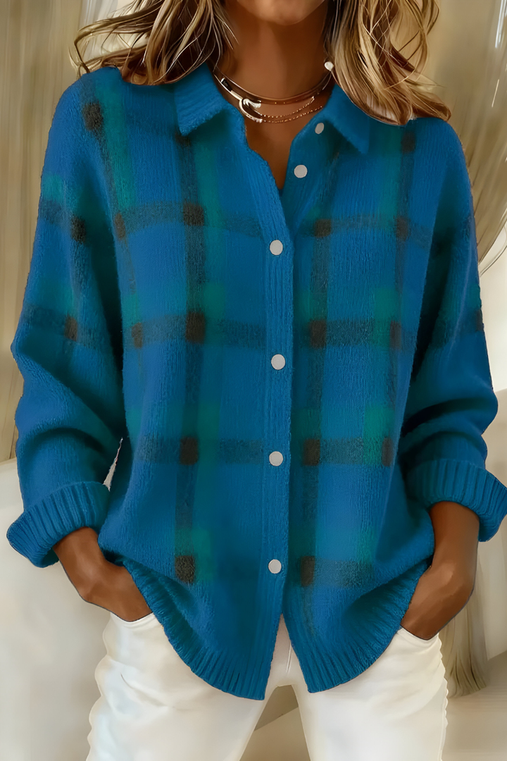Anna™ | Cardigan in Morbido Maglione a Quadri 5