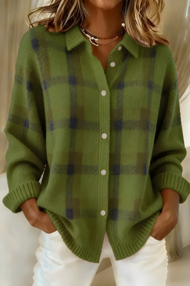 Anna™ | Cardigan in Morbido Maglione a Quadri 6