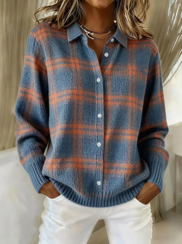 Anna™ | Cardigan in Morbido Maglione a Quadri 7