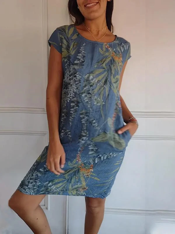 Britt – Abito stampato con scollo rotondo 1