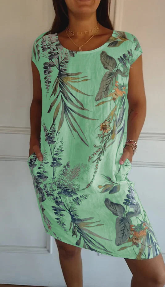 Britt – Abito stampato con scollo rotondo 6