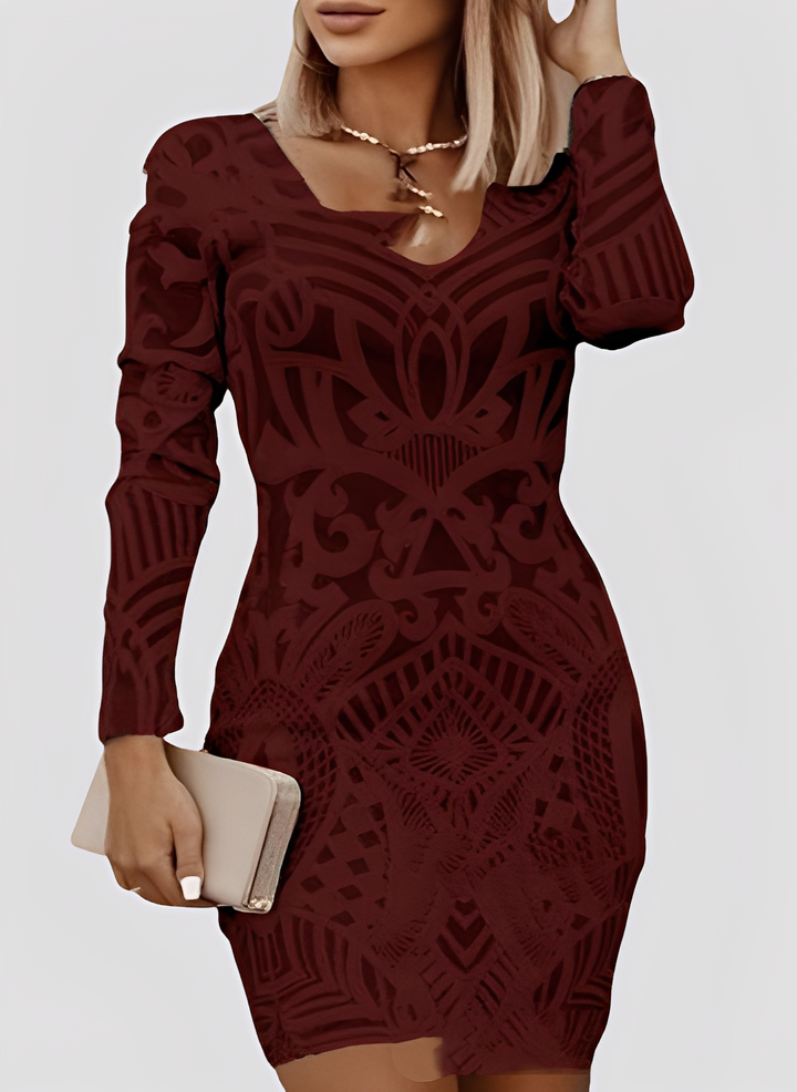 Caitlyn - Elegante abito attillato a maniche lunghe per donne 4