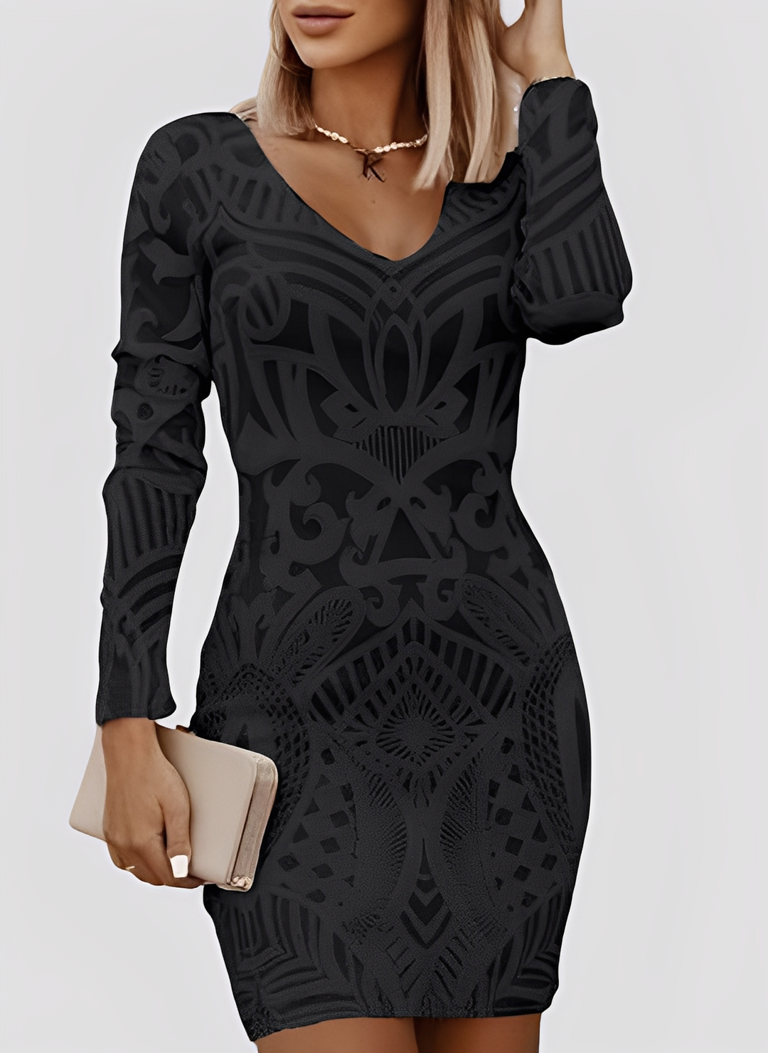 Caitlyn - Elegante abito attillato a maniche lunghe per donne 5
