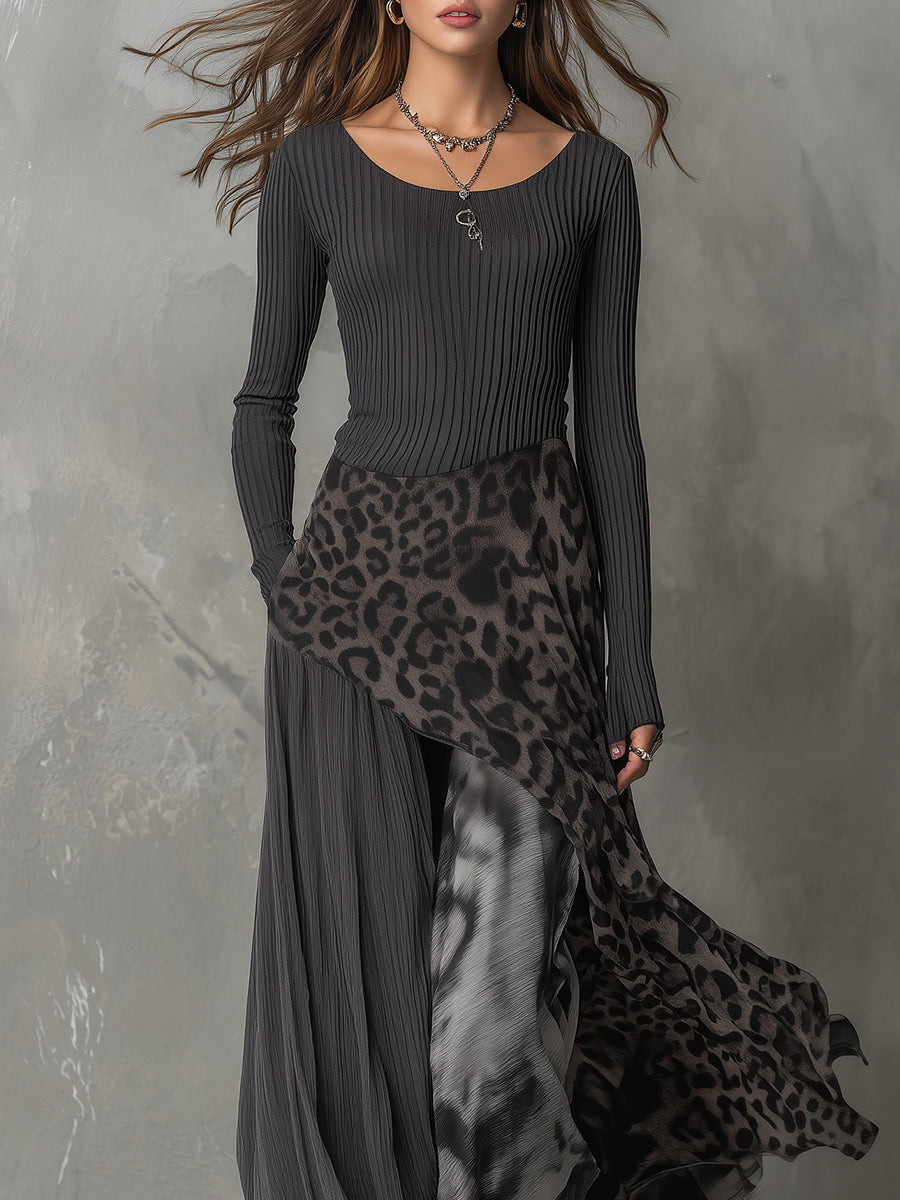 Carmen | Abito maxi boho con stampa leopardata 2