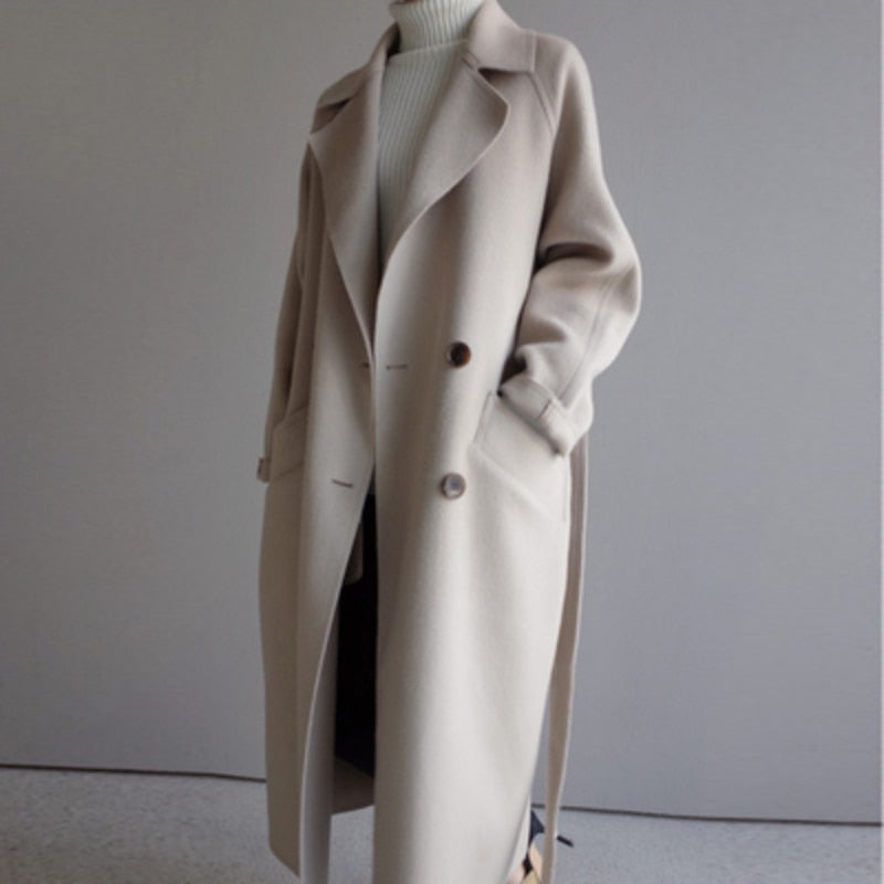 Celeste – Cappotto Lungo in Lana dal Taglio Raffinato 0