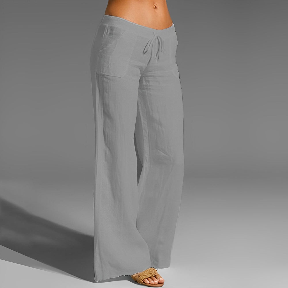 Celestine - Pantaloni in lino elasticizzati da donna 1