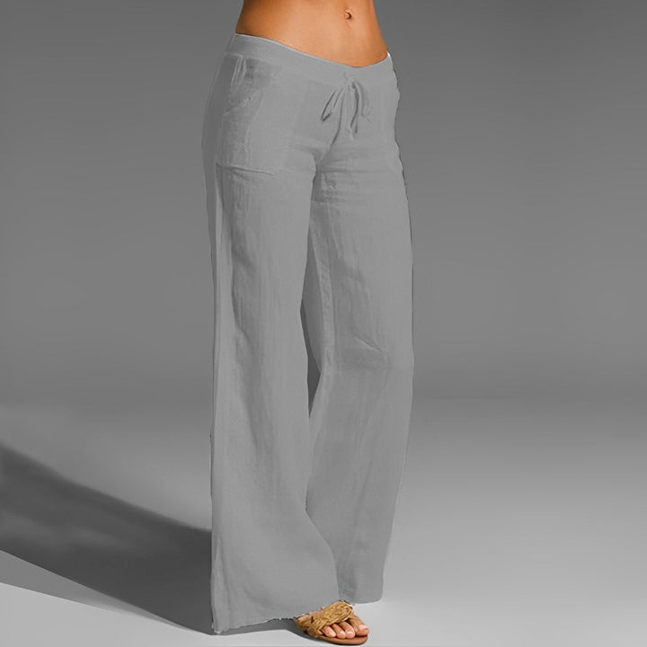 Celestine - Pantaloni in lino elasticizzati da donna 1