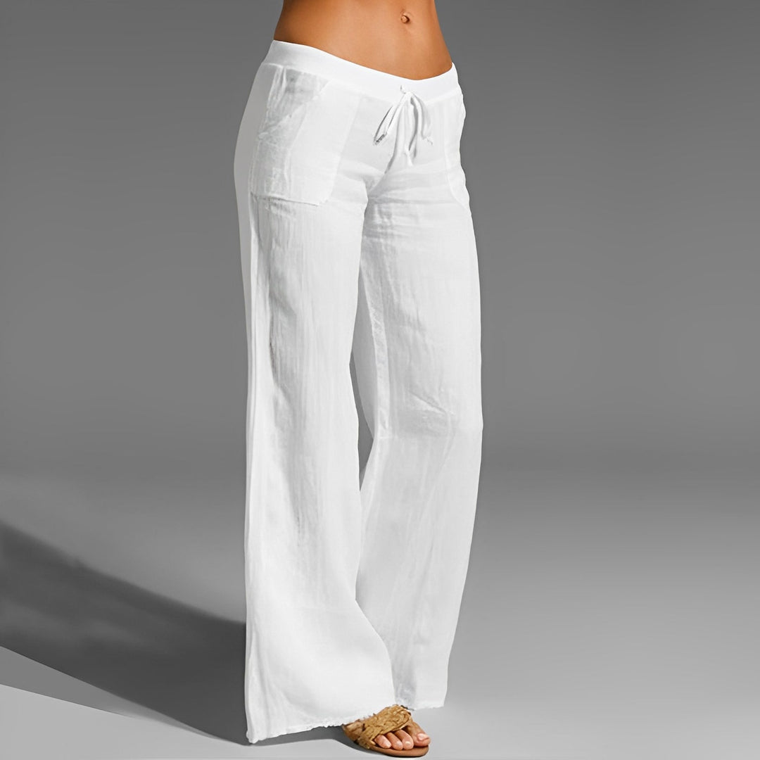 Celestine - Pantaloni in lino elasticizzati da donna 3