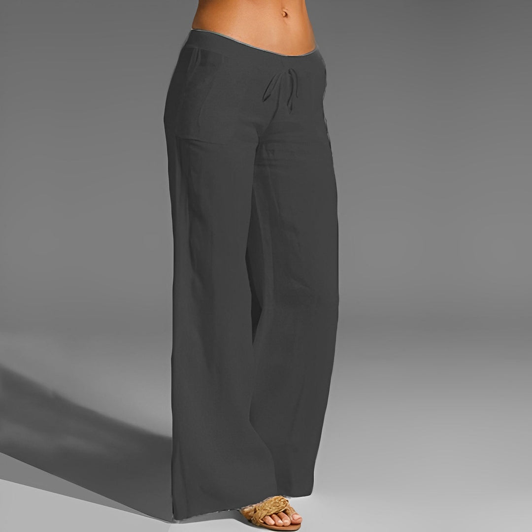 Celestine - Pantaloni in lino elasticizzati da donna 4