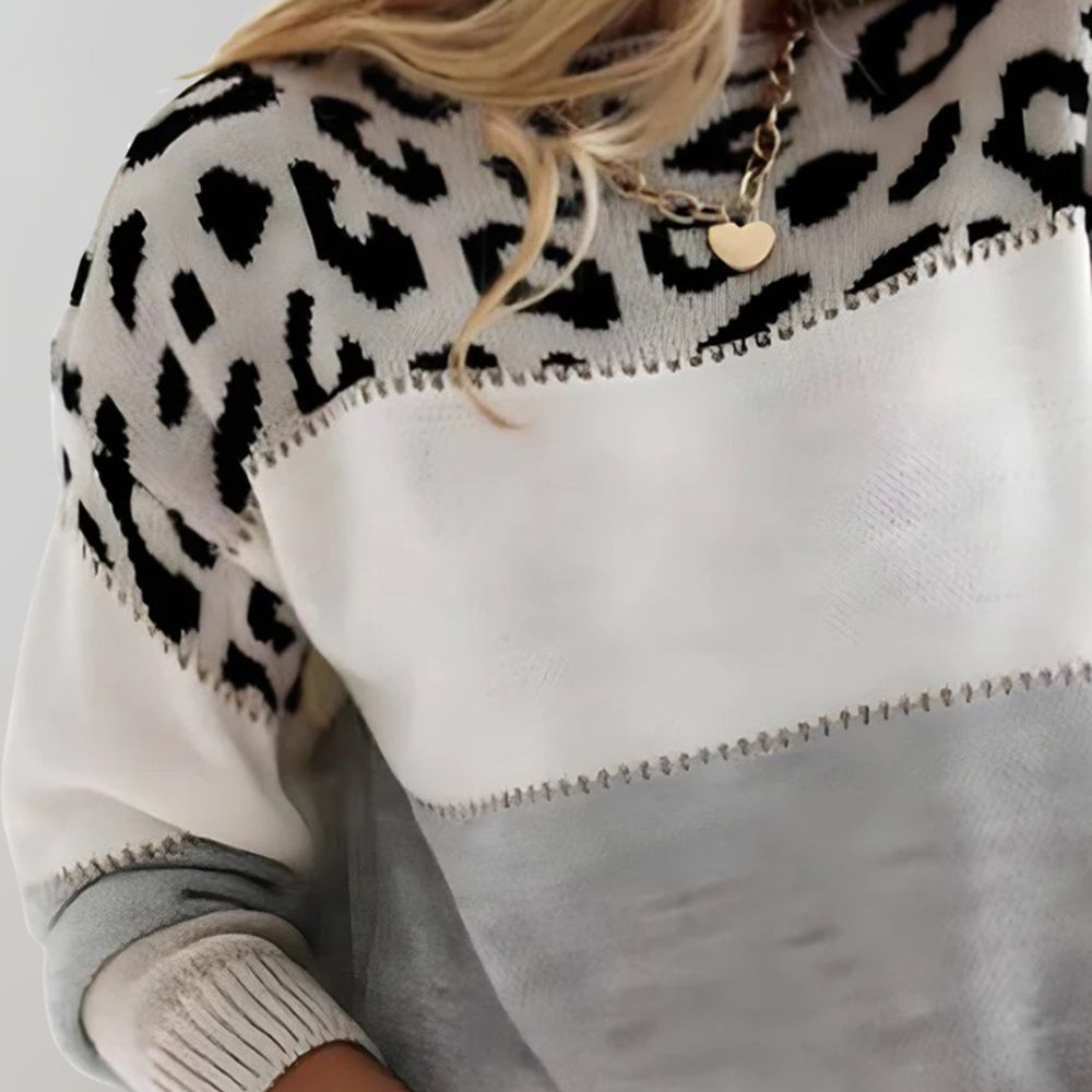 Charlene | Maglione casual con stampa leopardata 1