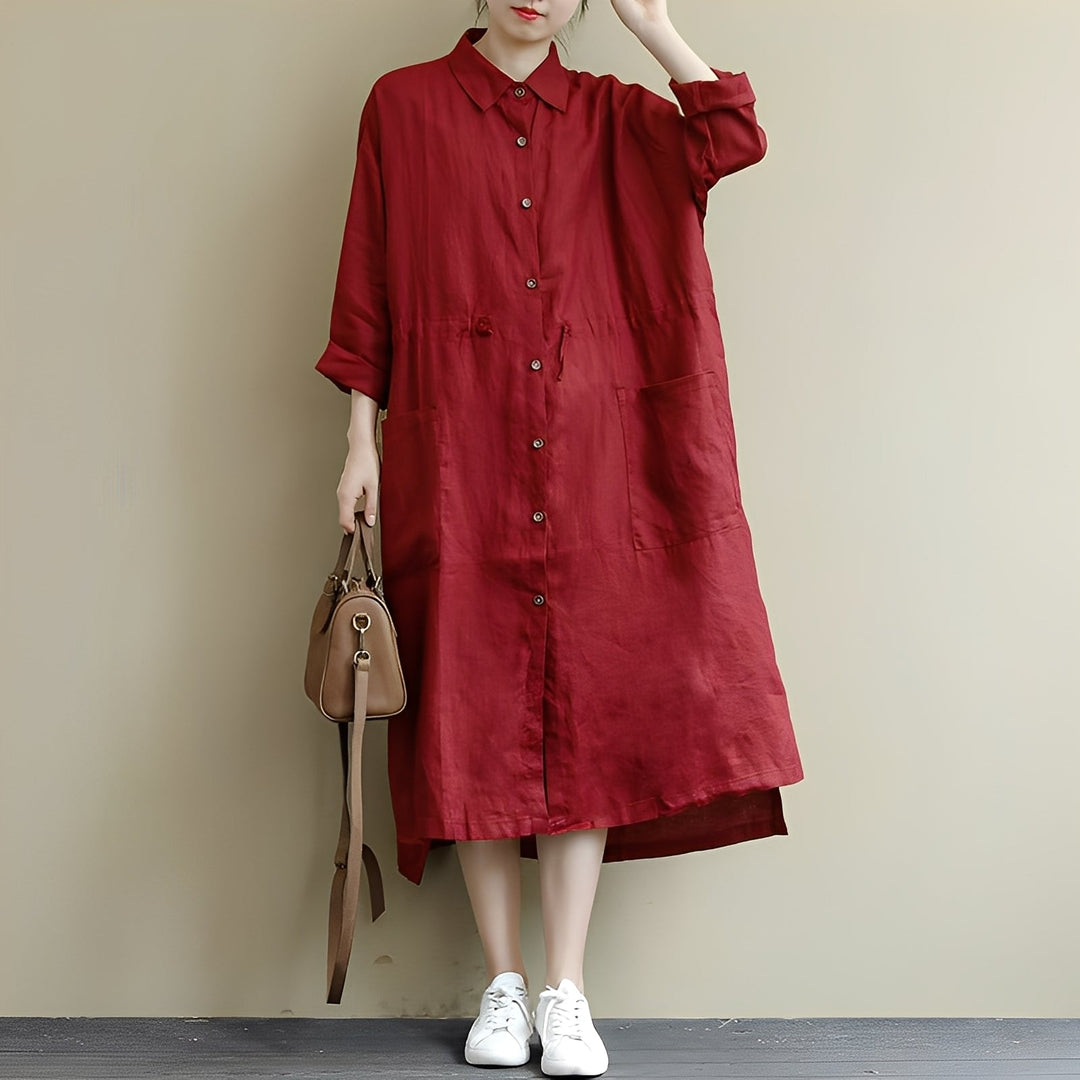 Chelsie - Maxiabito oversize con bottoni per donne 0