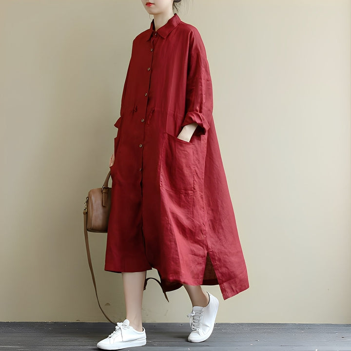 Chelsie - Maxiabito oversize con bottoni per donne 2