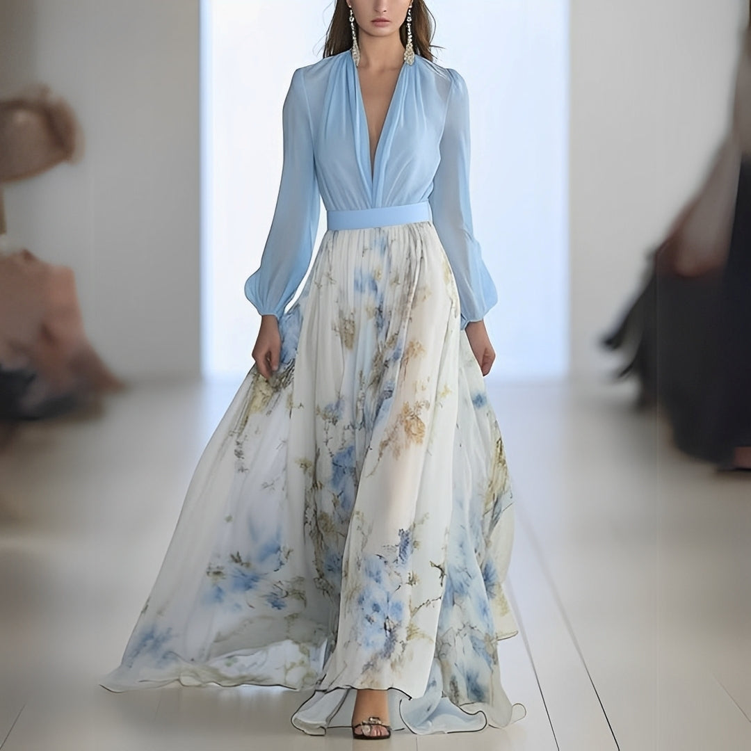 Cherise - Abito lungo alla moda con stampa floreale 0