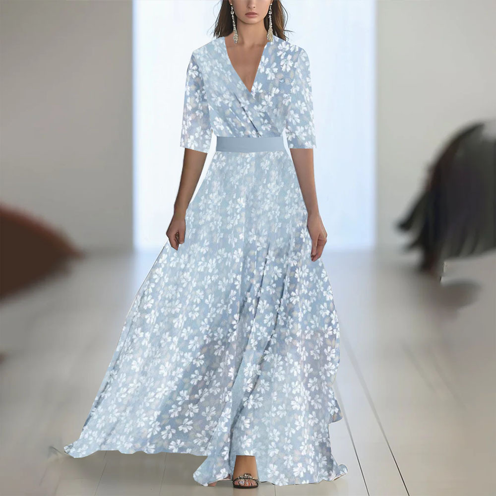Cherise - Abito lungo alla moda con stampa floreale 3