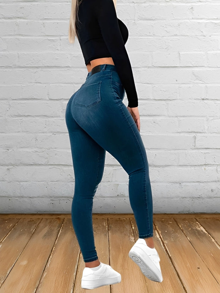 Cherise - Jeans slim fit casual a vita alta per donne 2
