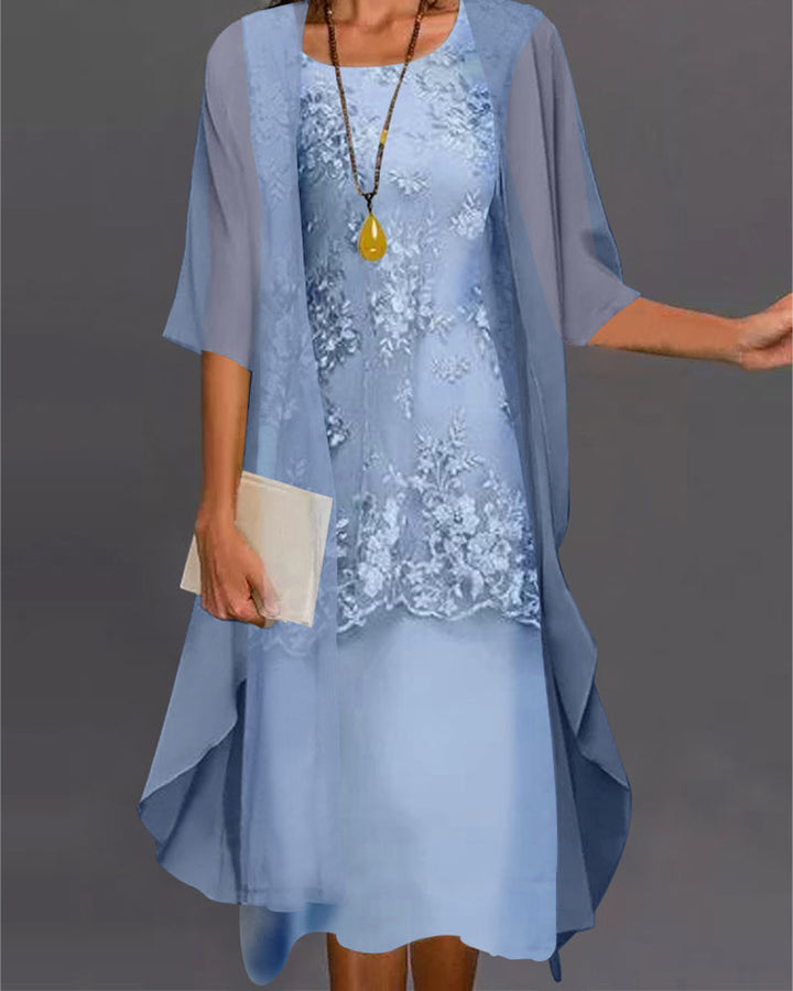 Chona - Abito in chiffon elegante a due pezzi 0