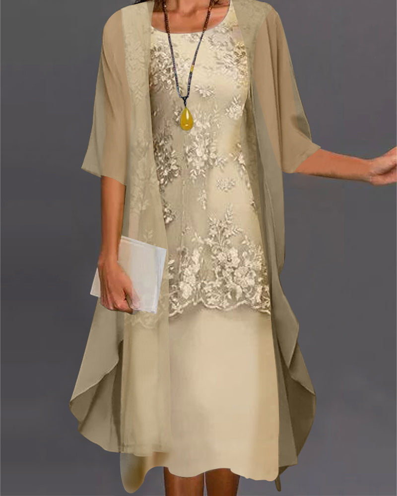 Chona - Abito in chiffon elegante a due pezzi 1