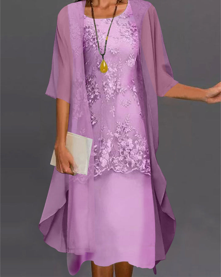 Chona - Abito in chiffon elegante a due pezzi 2