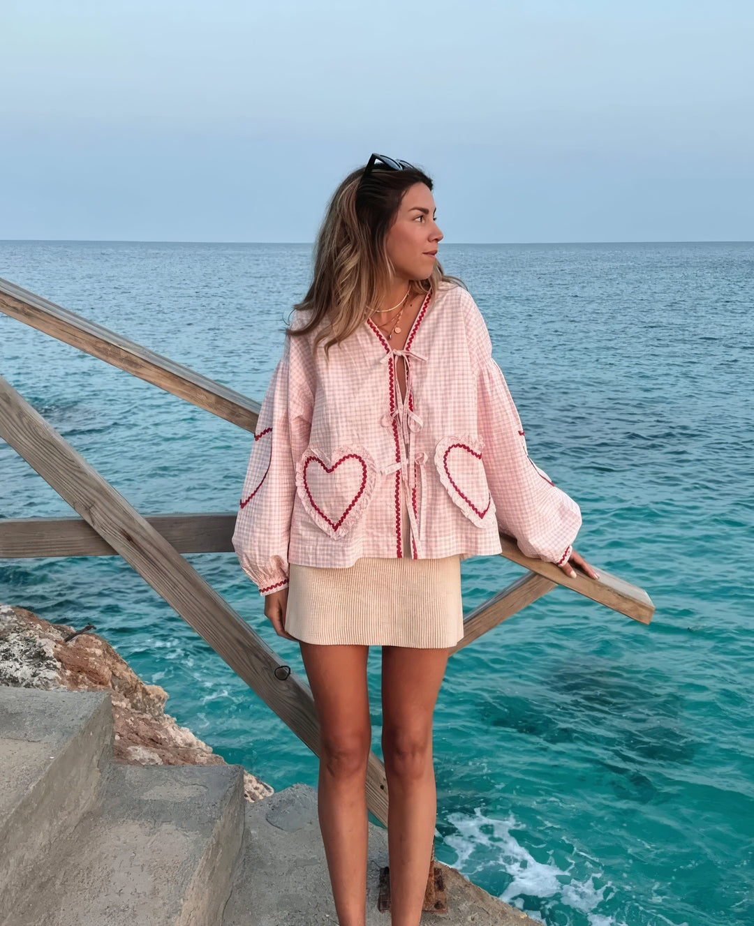 Claudia – Blusa Gingham con Fiocco 0