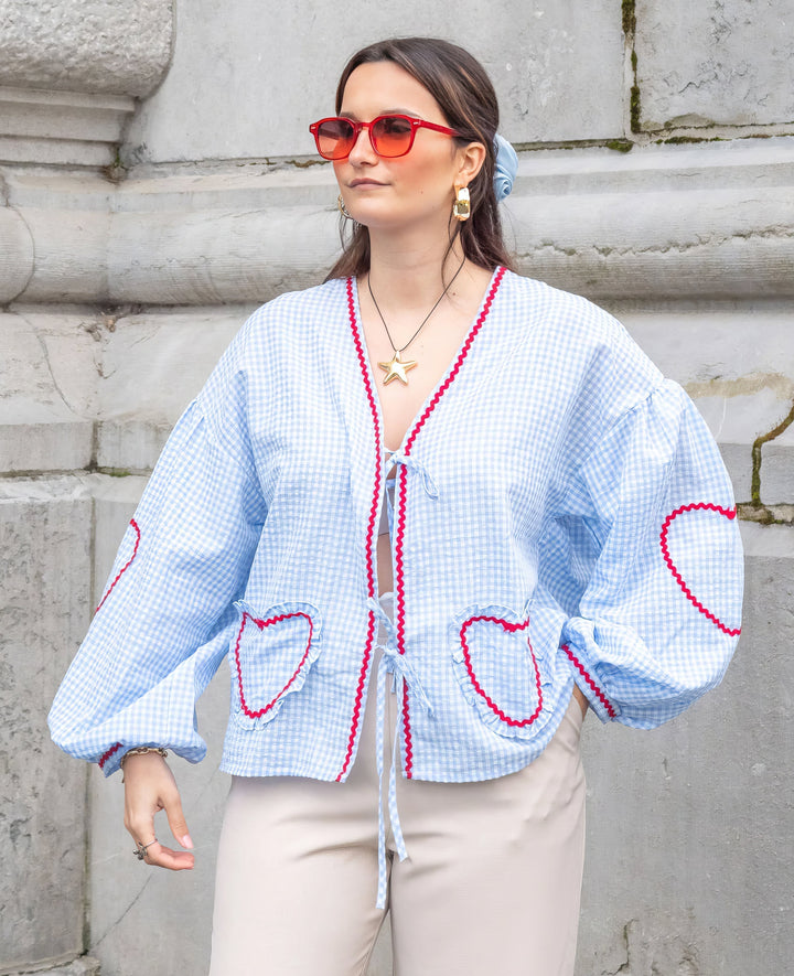 Claudia – Blusa Gingham con Fiocco 5