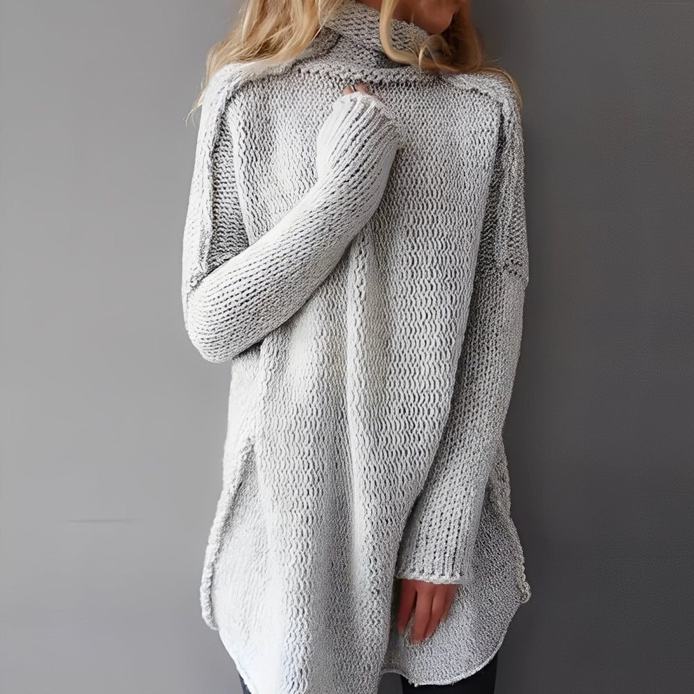 Coreen - Maglione a collo alto casual e ampio per donne 1