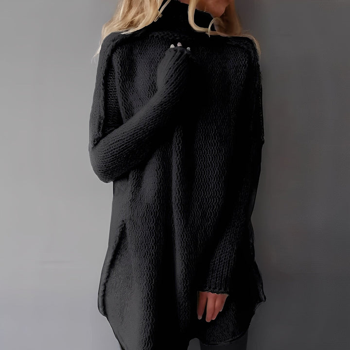 Coreen - Maglione a collo alto casual e ampio per donne 2