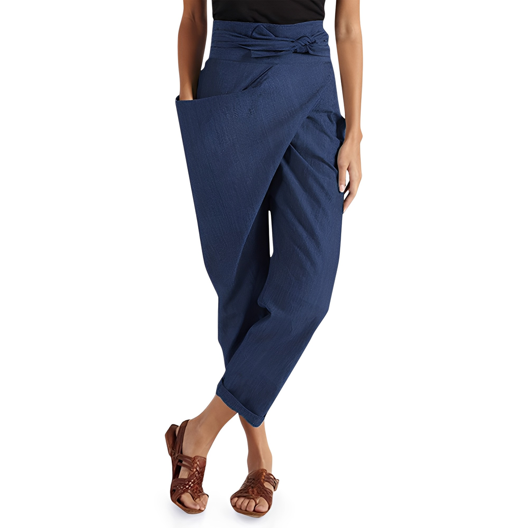 Courteney - Pantaloni harem casual a vita alta per donne 3