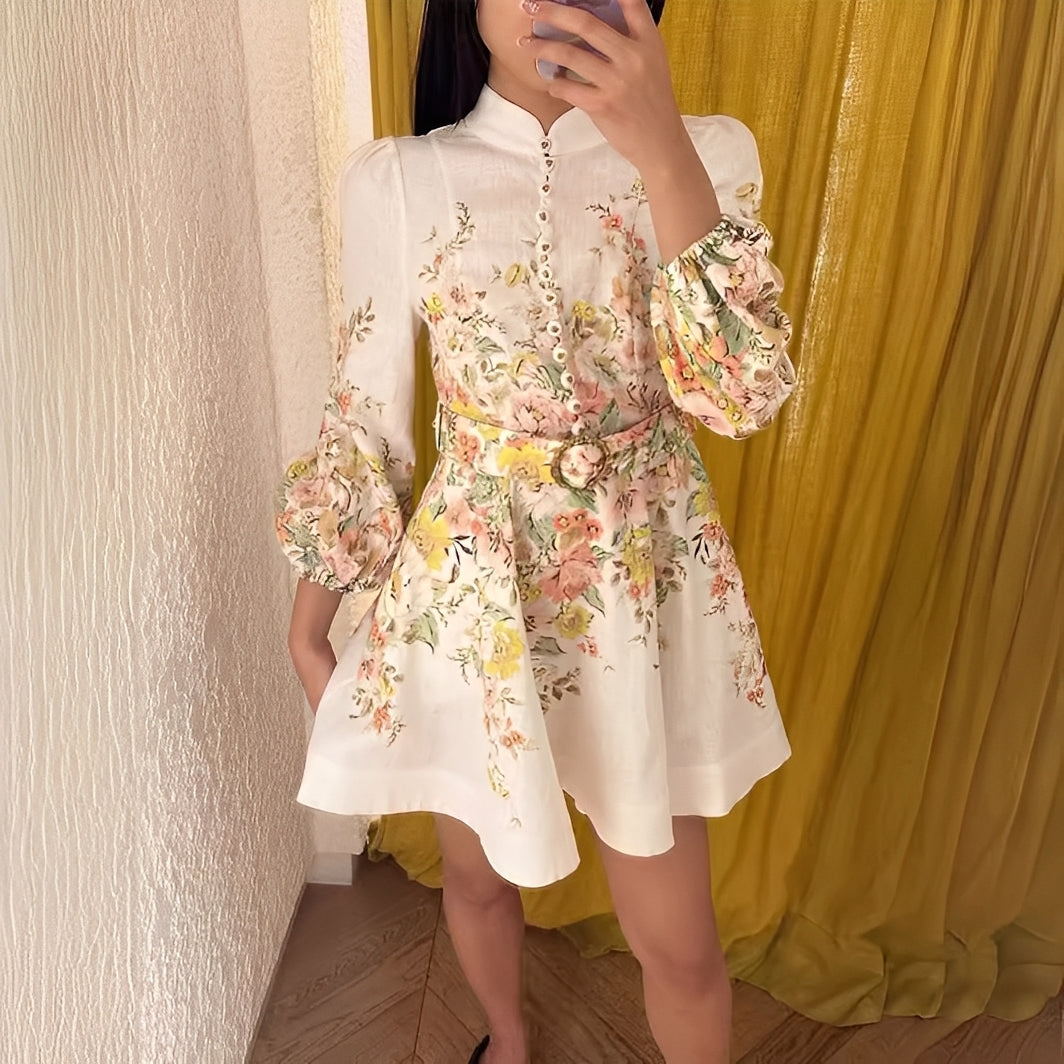 Debra - Elegante miniabito con bottoni per donne 1