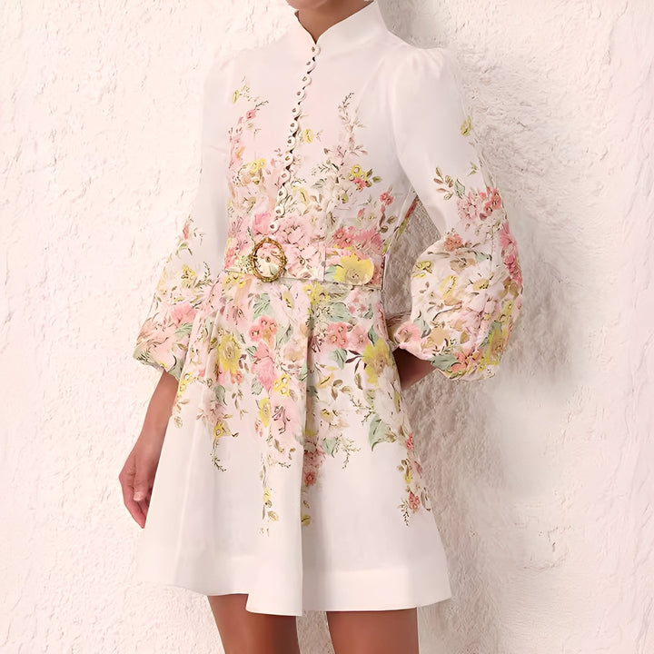 Debra - Elegante miniabito con bottoni per donne 2