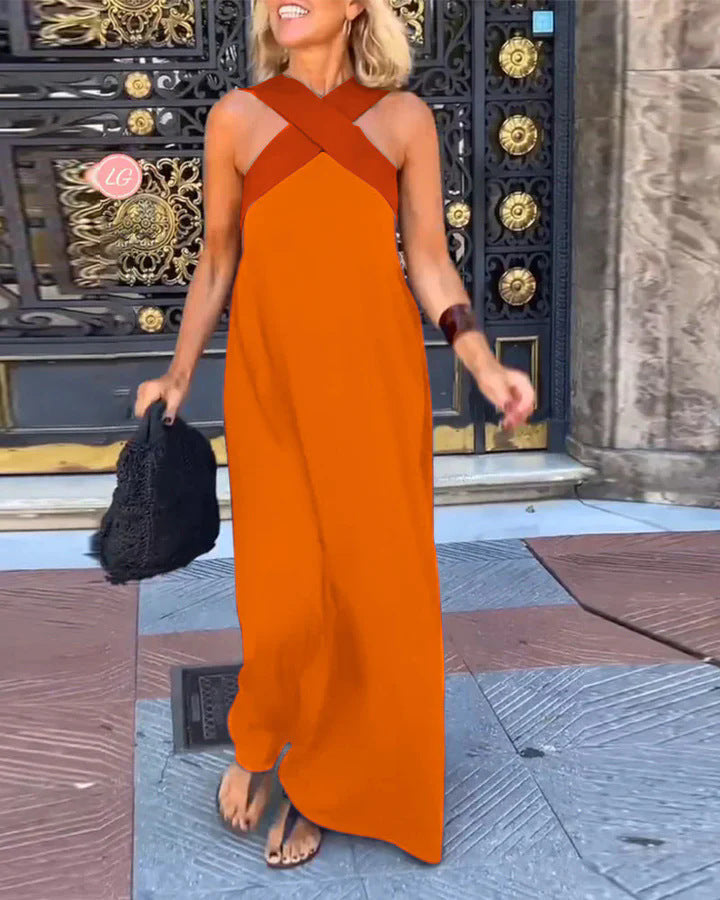 Delphine™ | Abito Lungo con Scollatura Incrociata 6