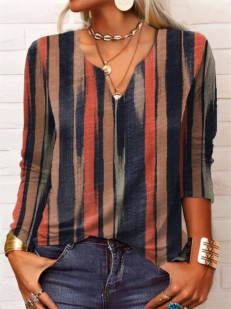 Denise - Blusa boho con scollo a V e bottoni per donne 7