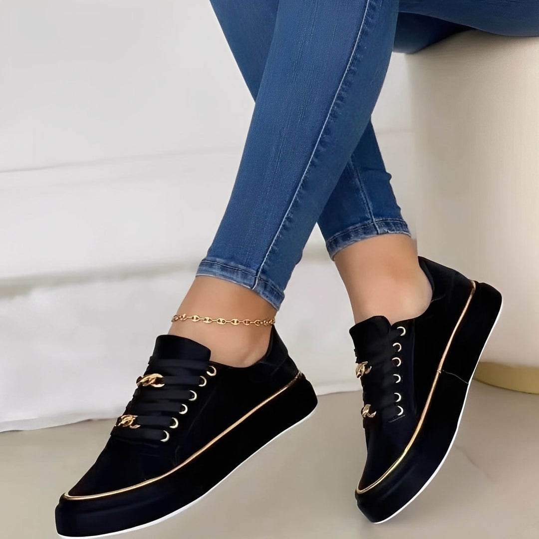 Deziree - Eleganti scarpe con plateau con catene per donne 2