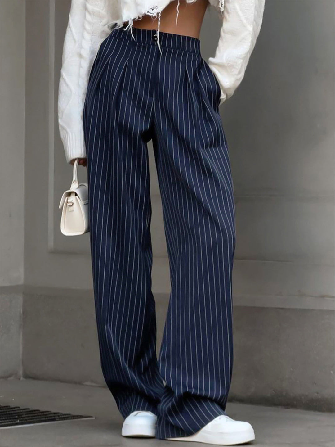 Diana – Pantaloni a Plettini a Righe 0