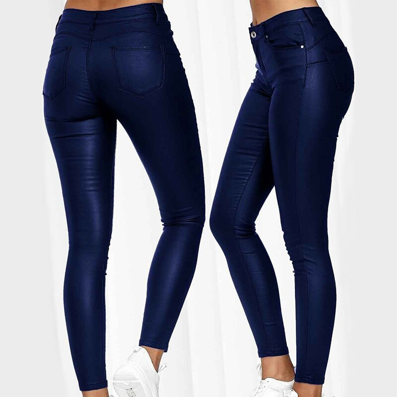 Dina – Pantaloni in pelle stretch 1