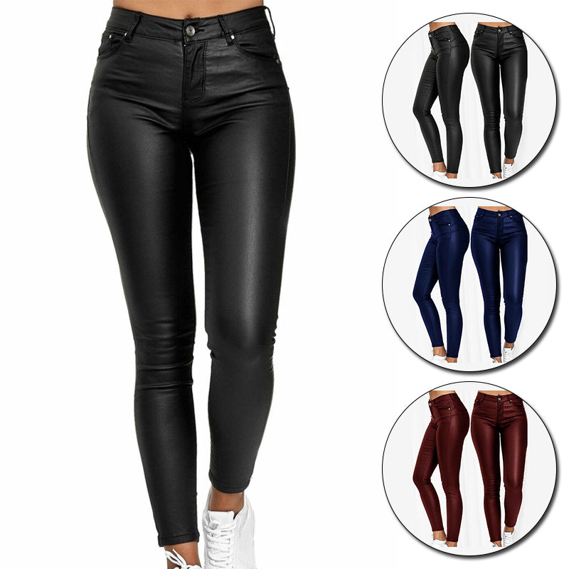 Dina – Pantaloni in pelle stretch 3