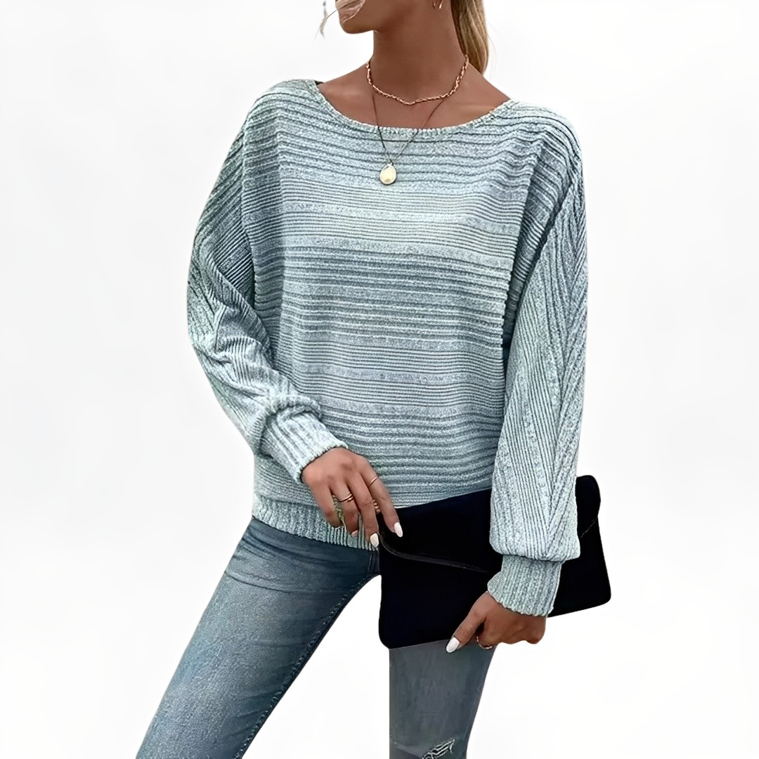 Eleanore - Maglione a righe casual e ampio per donne 0
