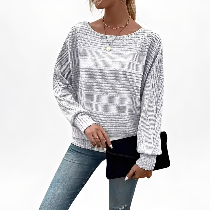 Eleanore - Maglione a righe casual e ampio per donne 1